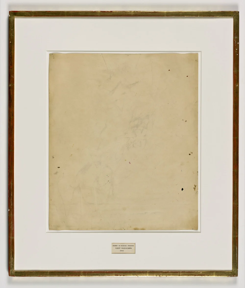 R. Rauschenberg, Erased De Kooning Drawing